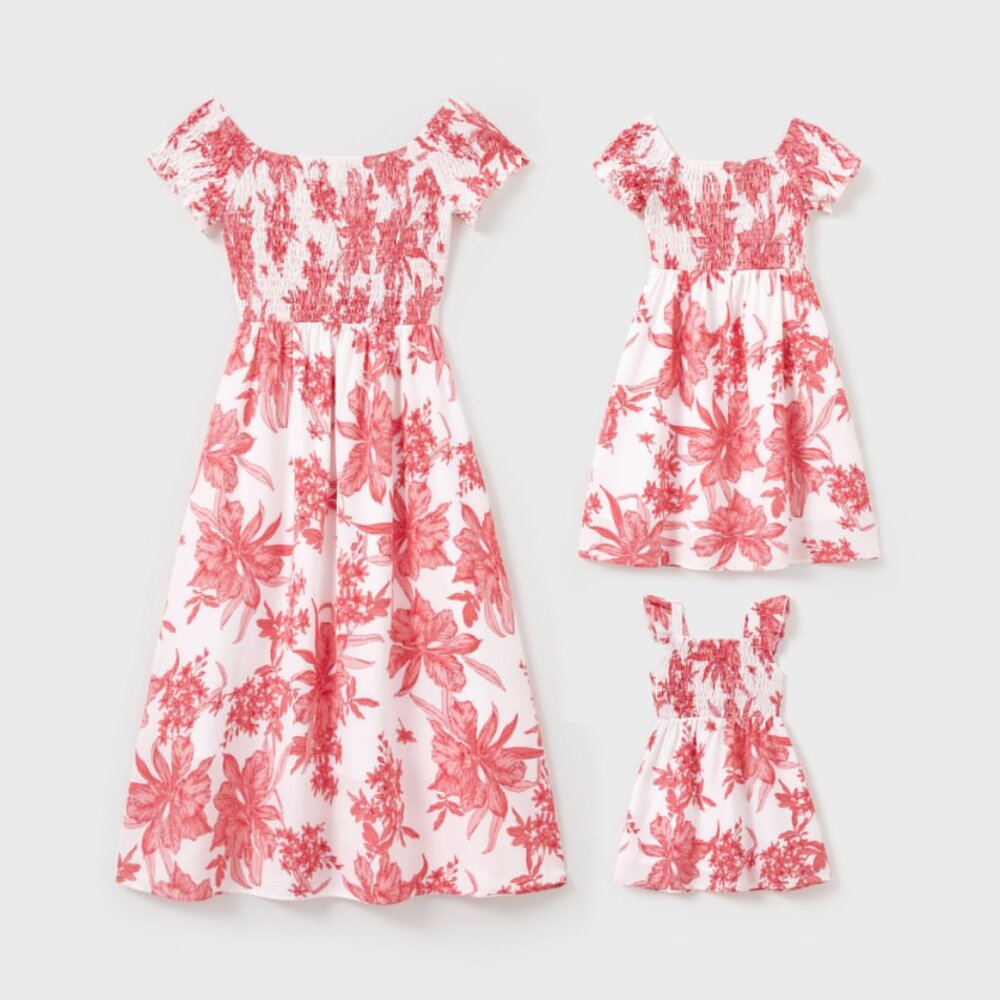 PatPat Mommy & Me Floral Print Maxi Dress Off-Shoulder S, M, L, XL, NWT
